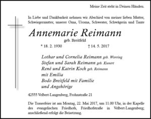 17.05_Reimann, Annemarie