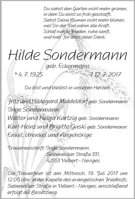 Hilde Sondermann