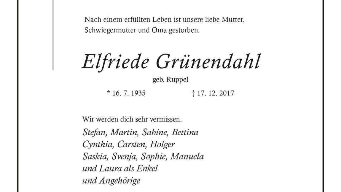 Elfriede Grünendahl