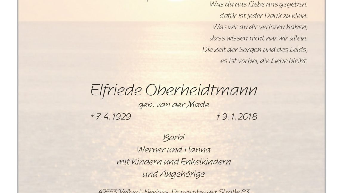 Elfriede Oberheidtmann