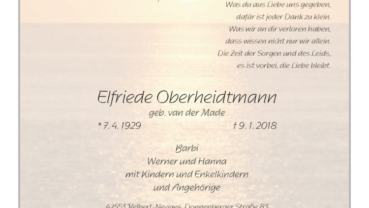 Elfriede Oberheidtmann