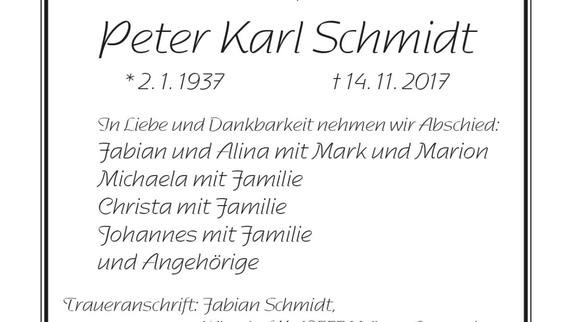 Peter Karl Schmidt
