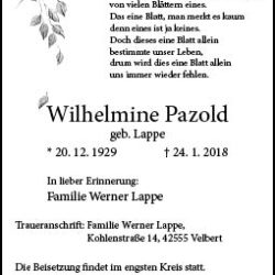 Wilhelmine Pazold