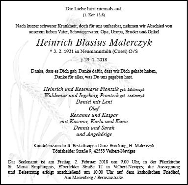 Heinrich Blasius Malerczyk
