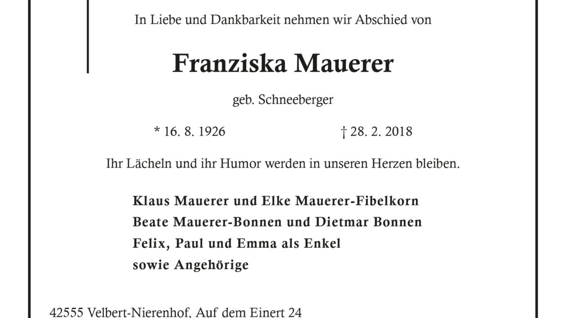 Franziska Mauerer