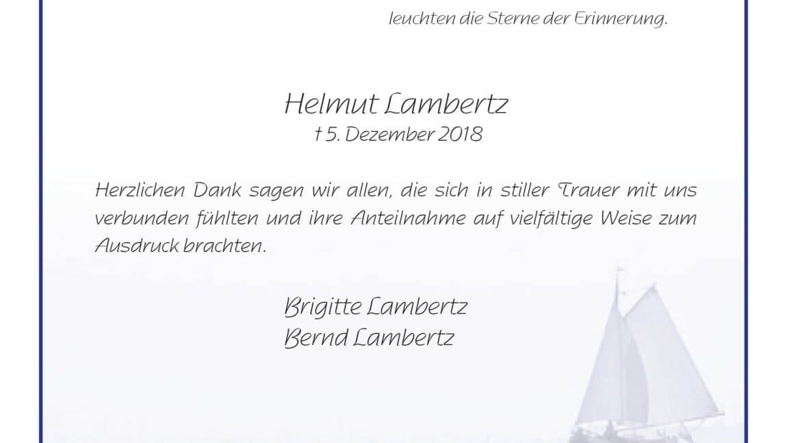 Helmut Lambertz -Danksagung-