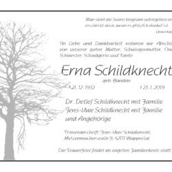 Erna Schildknecht † 23. 1. 2019