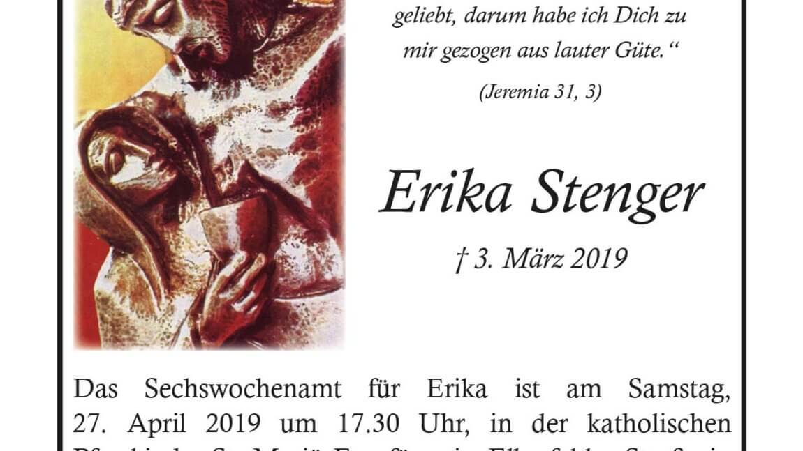Erika Stenger -Sechswochenamt-