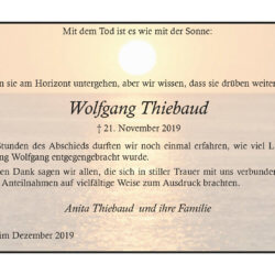 Wolfgang Thiebaud -Danksagung-