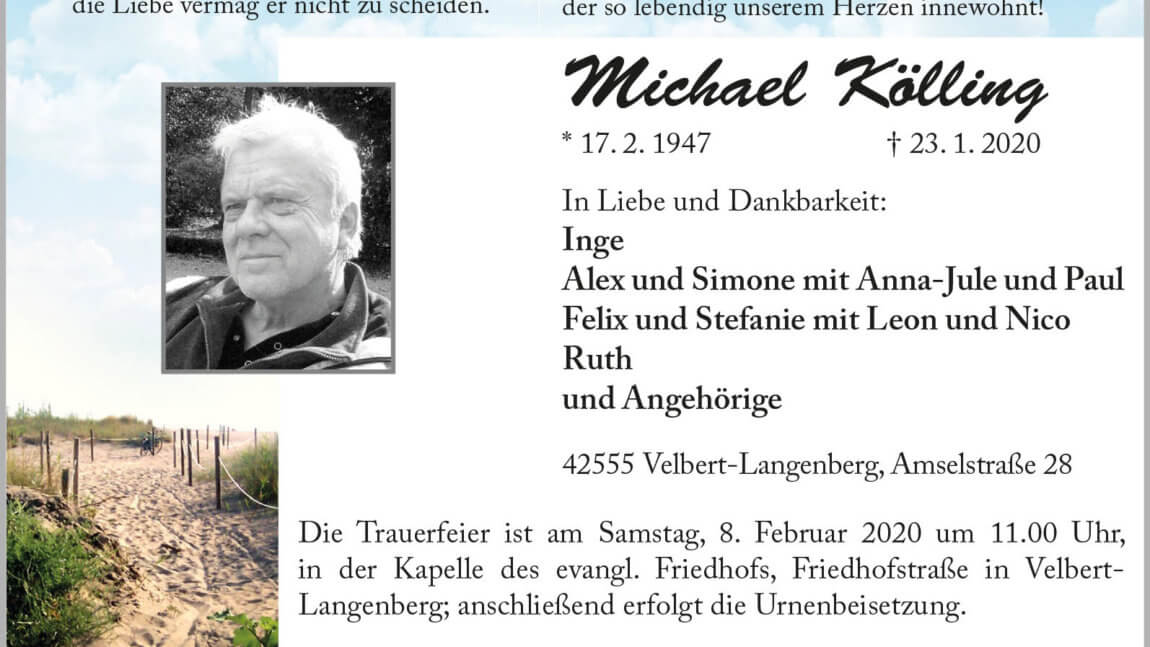 Michael Kölling † 23. 1. 2020