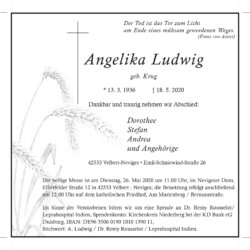 Angelika Ludwig † 18. 5. 2020