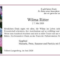 Wilma Ritter -Danksagung-