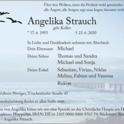 Angelika Strauch † 23. 6. 2020