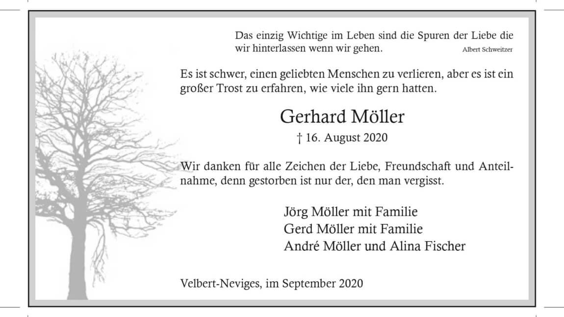 Gerhard Möller -Danksagung-