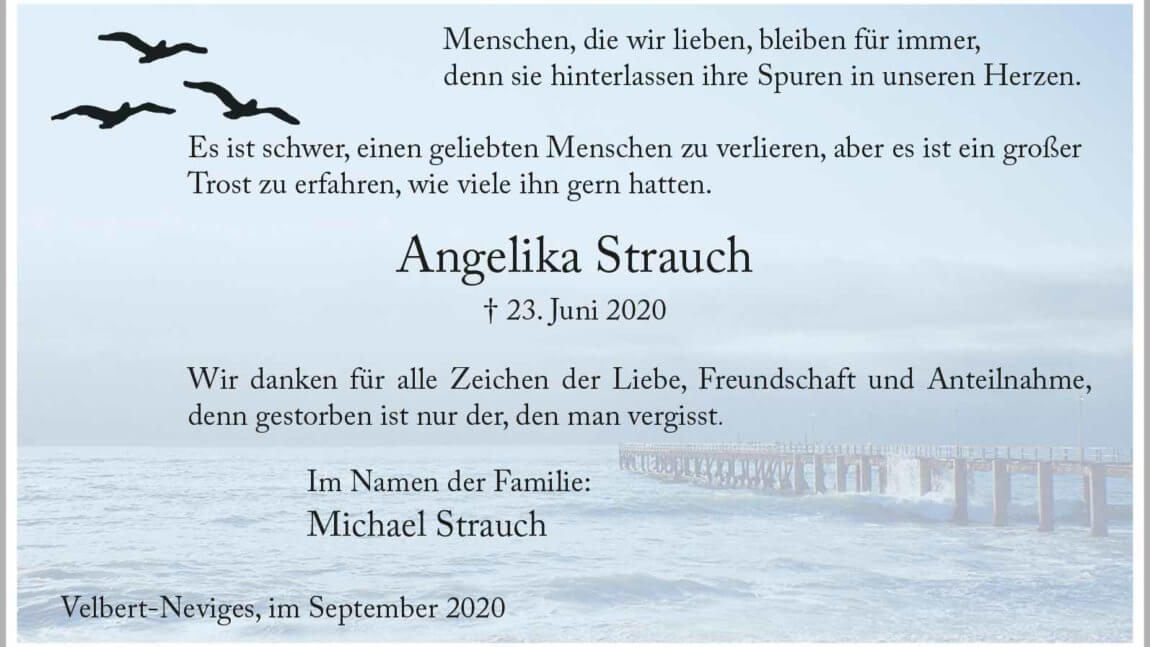 Angelika Strauch -Danksagung-