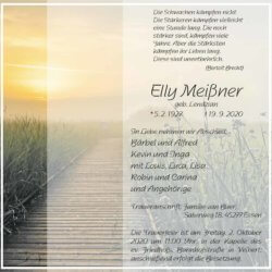 Elly Meißner † 19. 9. 2020