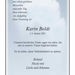 Karin Boldt -Danksagung-