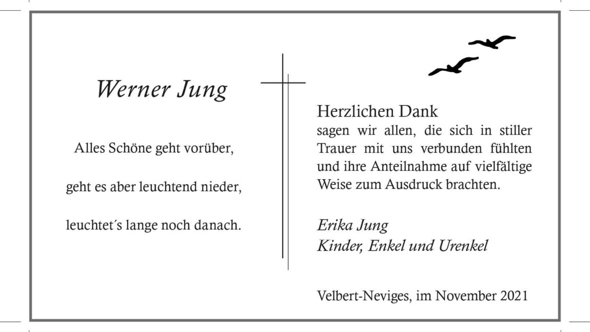 Werner Jung -Danksagung-