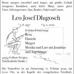Leo Josef Dlugosch † 9. 2. 2022