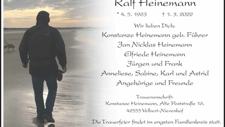 Ralf Heinemann † 1. 3. 2022