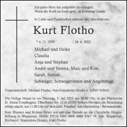 Kurt Flotho † 26. 6. 2022