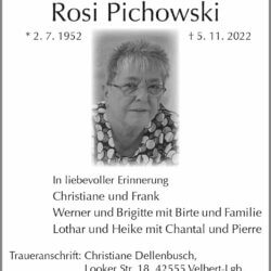 Rosi Pichowski † 5. 11. 2022