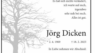 Jörg Dicken † 18. 2. 2023