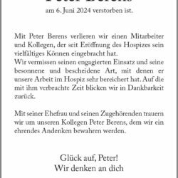 Peter Bernes † 6. 6. 2024