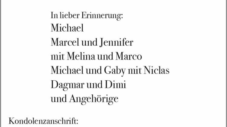 Marianne Bargel † 14. 3. 2025