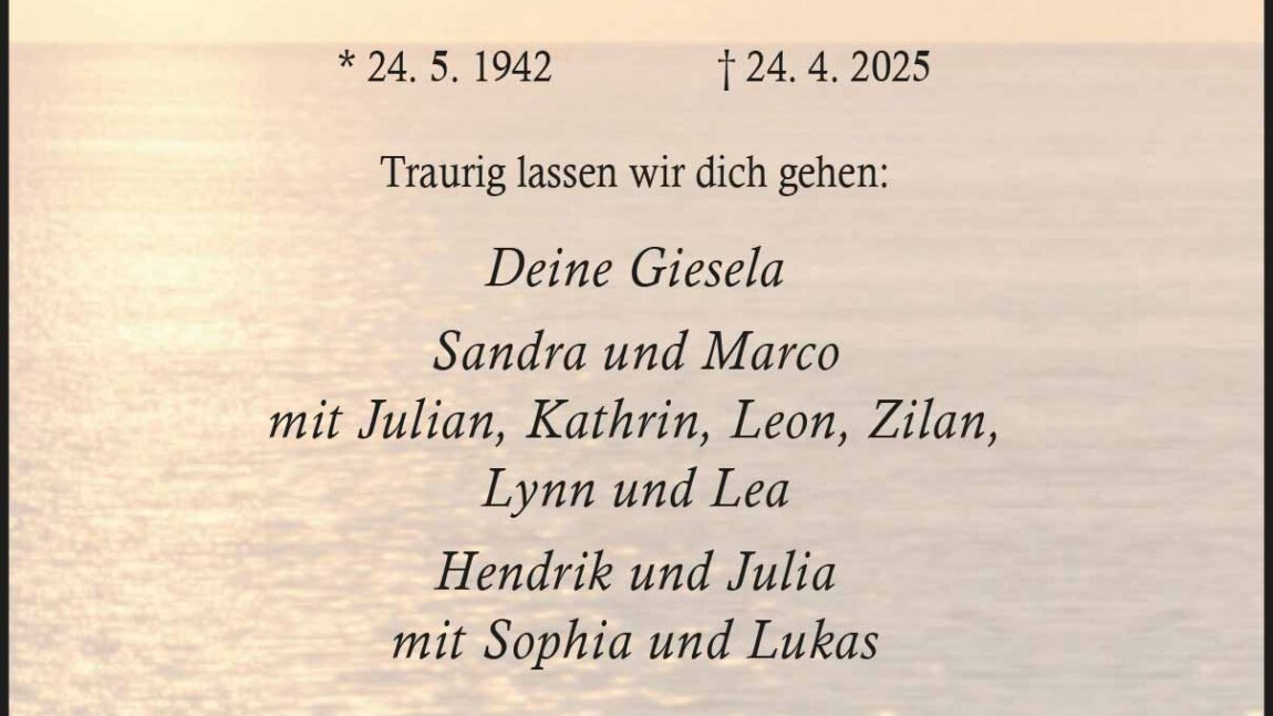 Jörgpeter Brandt † 24. 4. 2025