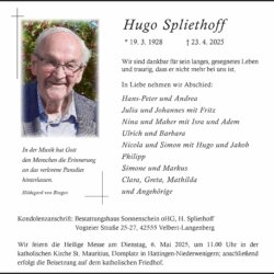 Hugo Spliethoff † 23. 4. 2025