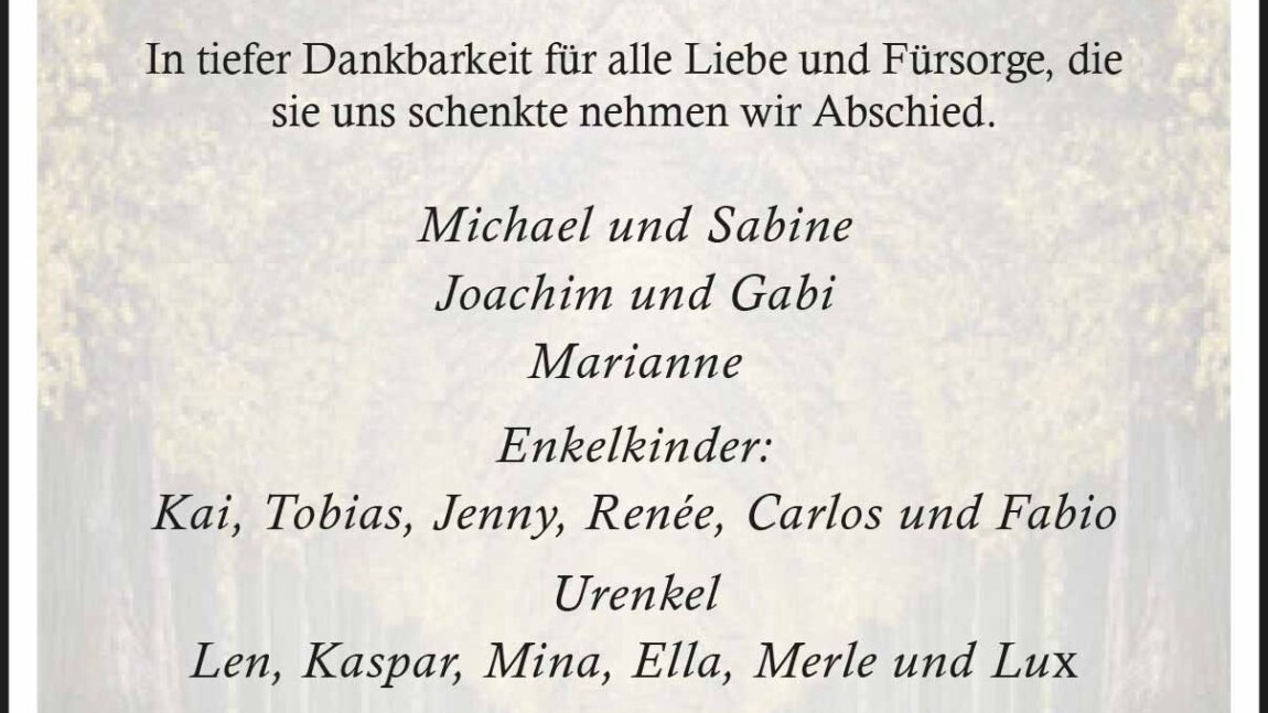 Maria Franz † 25. 4. 2025