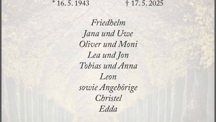 Rose-Marika Osten † 17. 5. 2025