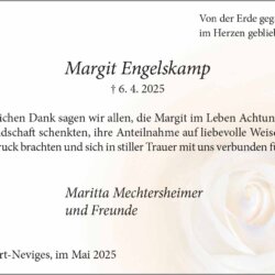 Margit Engelskamp -Danksagung-