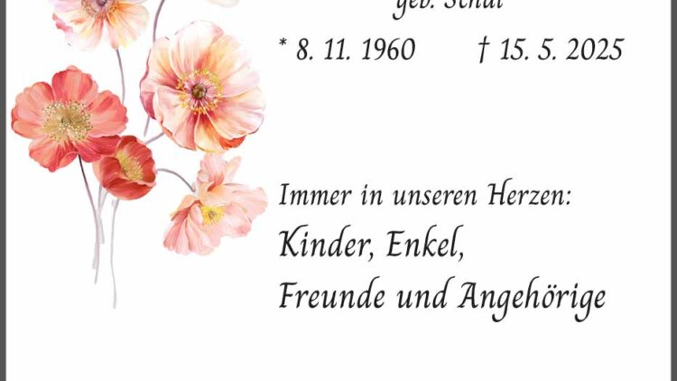 Susanne Baldin † 15. 5. 2025