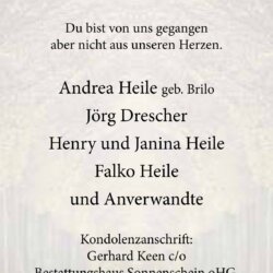 Gerhard Keen † 23. 5. 2025