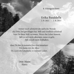 Erika Basaldella -Jahresgedächtnis-