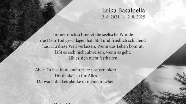 Erika Basaldella -Jahresgedächtnis-